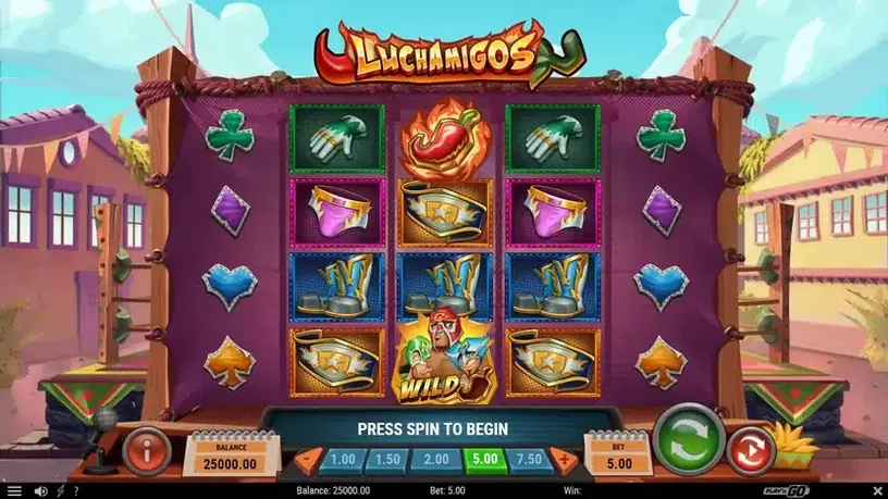 Luchamigos slot screenshot 1