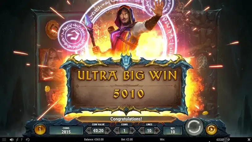 Merlin: Journey of Flame slot screenshot 4