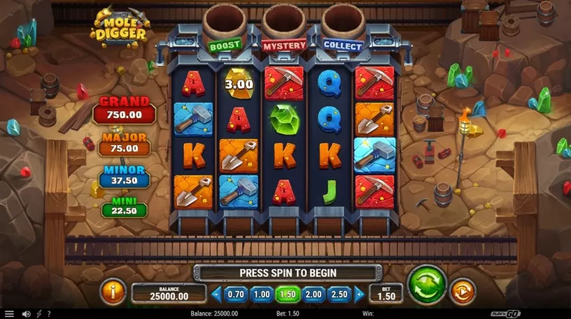 Mole Digger slot screenshot 1