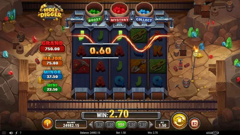 Mole Digger slot screenshot 2