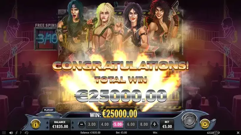 Mötley Crüe slot screenshot 8