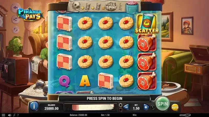 Piranha Pays slot screenshot 1