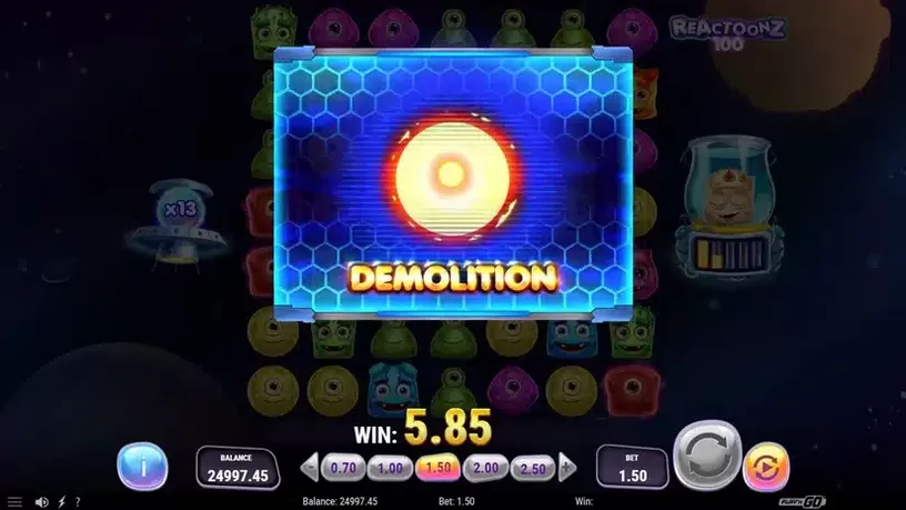 Reactoonz 100 slot screenshot 3