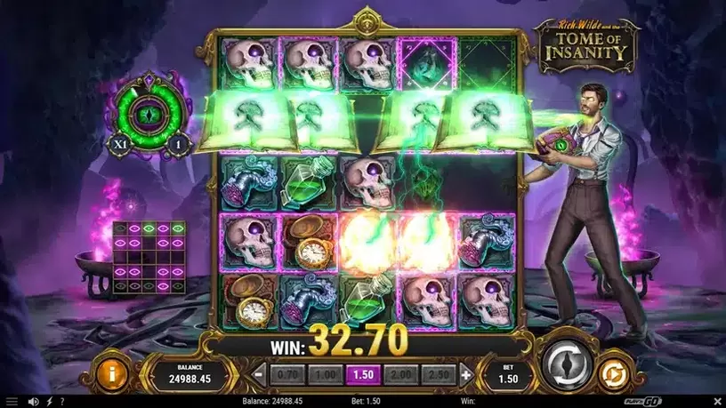 Rich Wilde and the Tome of Insanity slot screenshot 7