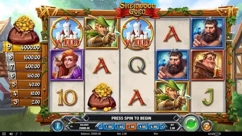 Sherwood Gold slot screenshot 1