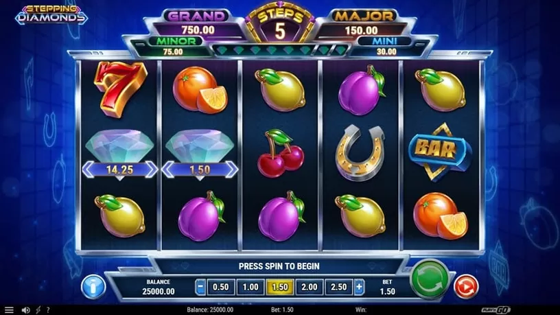 Stepping Diamonds slot screenshot 1