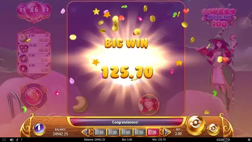 Sweet Alchemy 100 slot screenshot 4