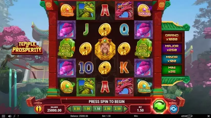 Temple of Prosperity slot screenshot 1