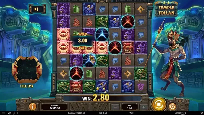 Temple of Tollan slot screenshot 2