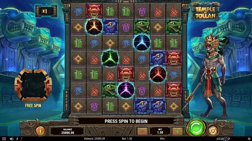 Temple of Tollan slot screenshot 1