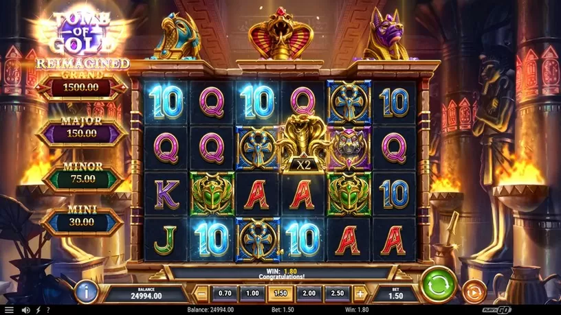 Tomb of Gold Reimagined slot screenshot 2