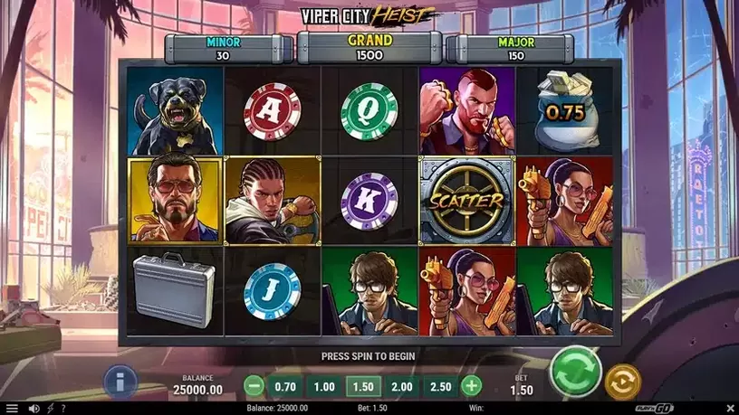 Viper City Heist slot screenshot 1
