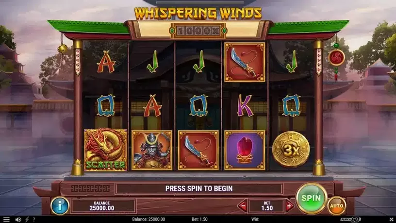Whispering Winds slot screenshot 1