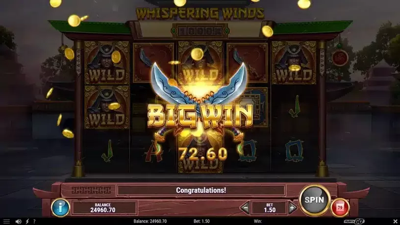 Whispering Winds slot screenshot 3