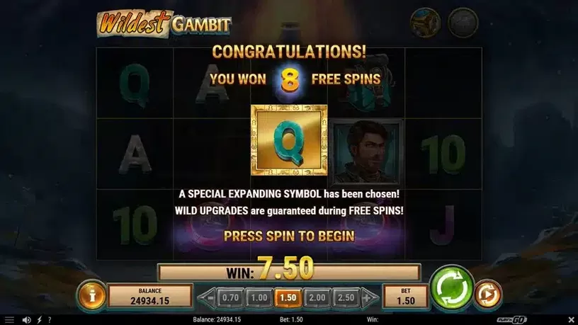Wildest Gambit slot screenshot 5