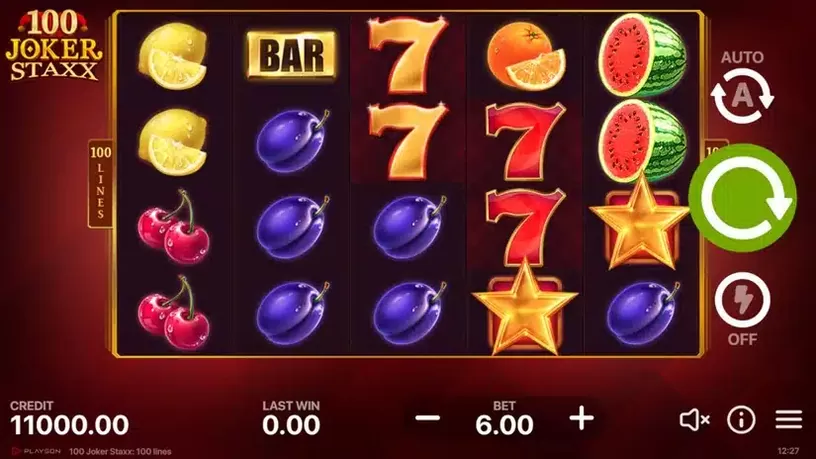 100 Joker Staxx slot screenshot 1