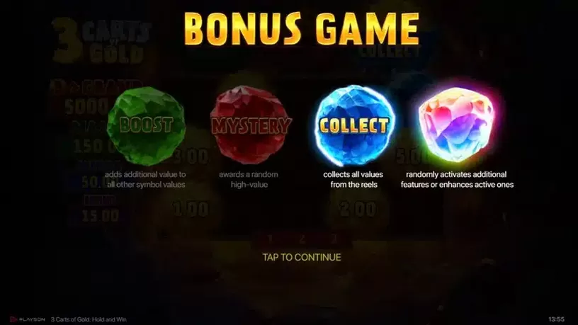 3 Carts of Gold: Hold and Win slot screenshot 4