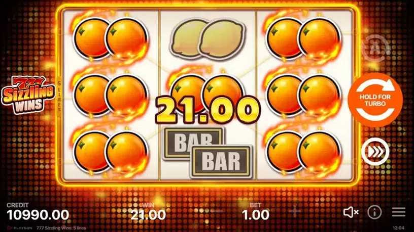 777 Sizzling Wins: 5 Lines slot screenshot 2