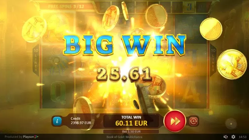 Book of Gold Multichance slot screenshot 1