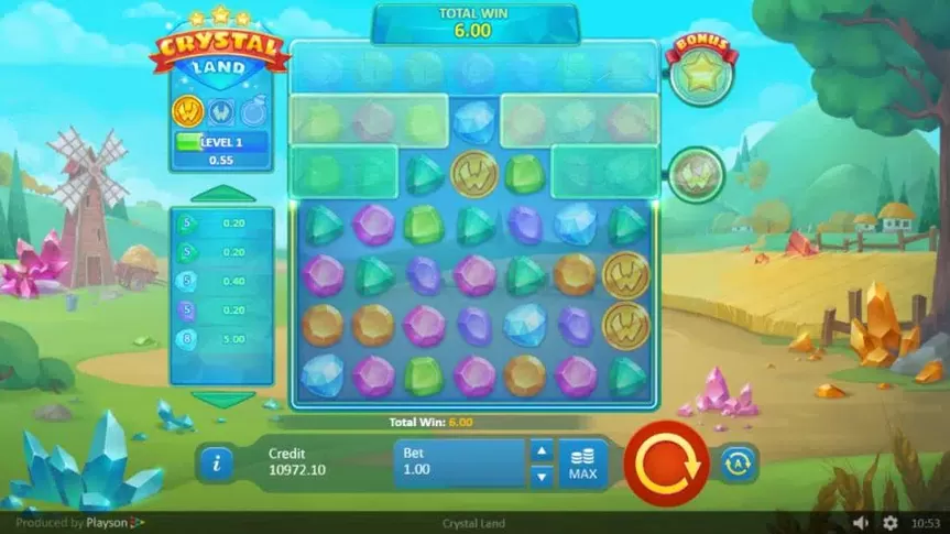Crystal Land slot screenshot 3