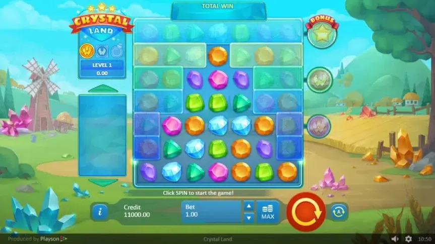 Crystal Land slot screenshot 1
