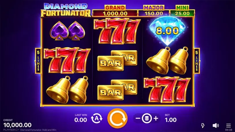 Diamond Fortunator: Hold and Win slot screenshot 1