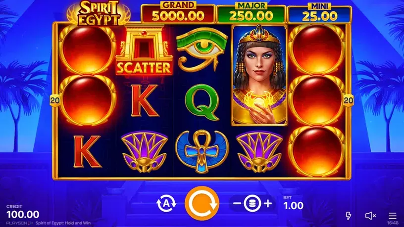 Spirit of Egypt: Hold and Win slot screenshot 1