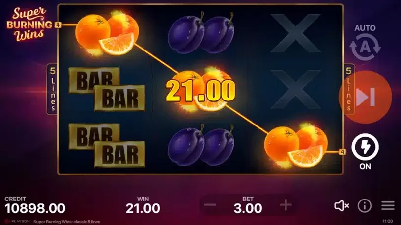 Super Burning Wins: classic 5 lines slot screenshot 4