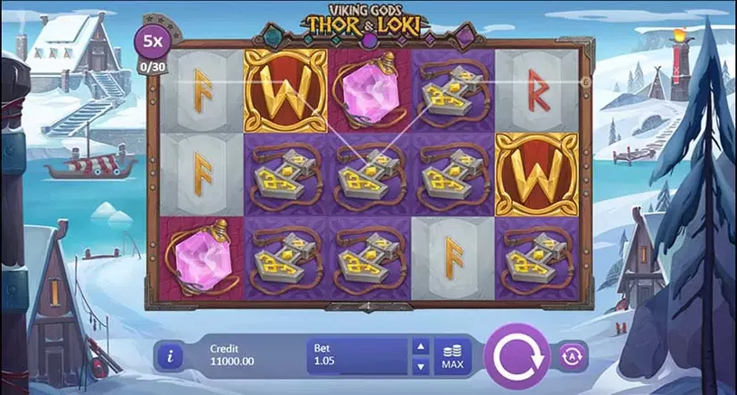 Viking Gods: Thor and Loki slot screenshot 1