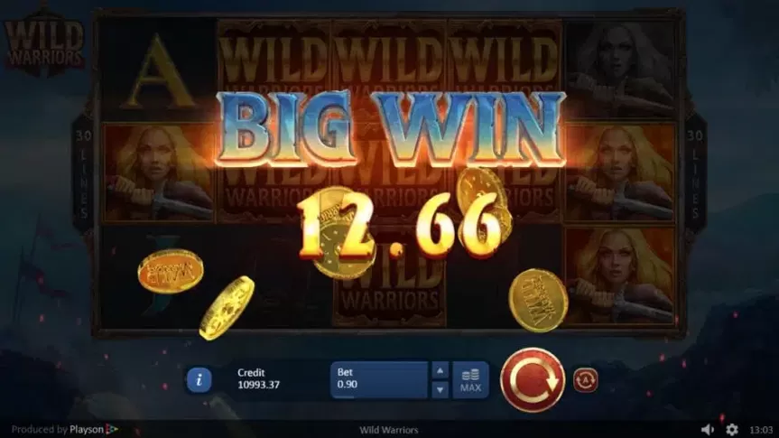 Wild Warriors slot screenshot 4