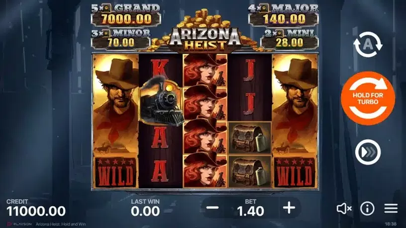 Arizona Heist: Hold and Win slot screenshot 1