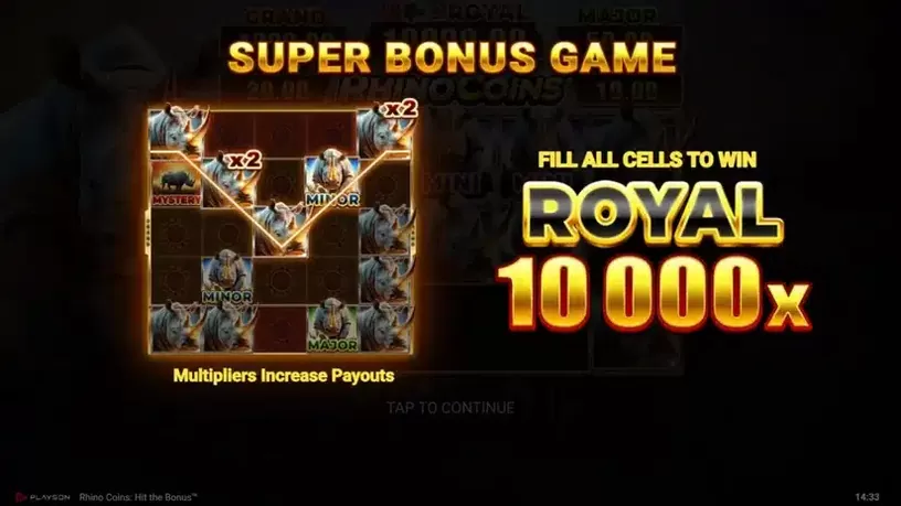 Rhino Coins: Hit the Bonus slot screenshot 3
