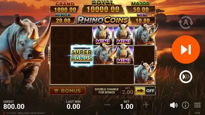 Rhino Coins: Hit the Bonus slot screenshot 2