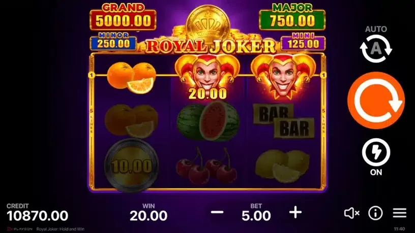Royal Joker: Hold and Win slot screenshot 2