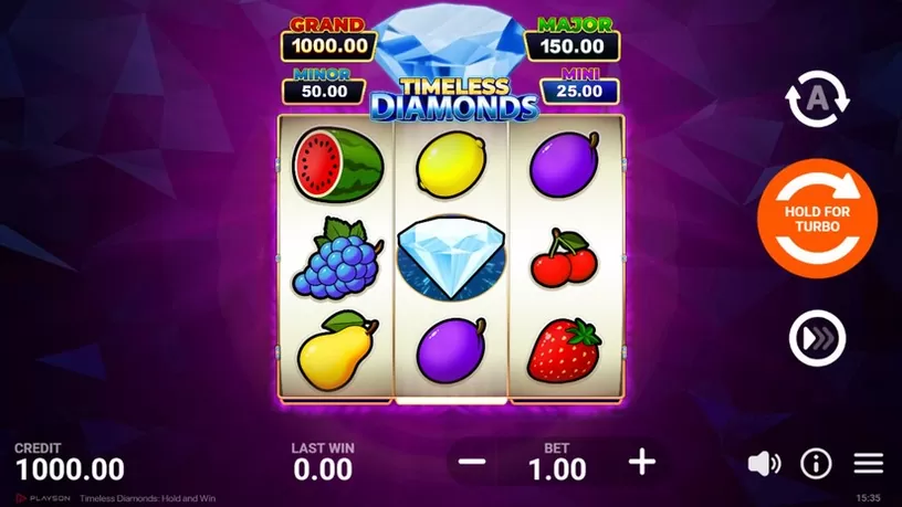 Timeless Diamonds: Hold and Win slot screenshot 1