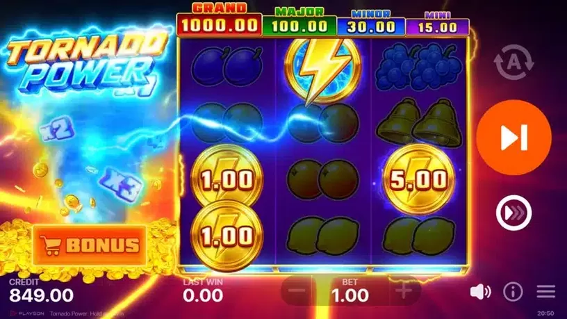 Tornado Power: Hold and Win slot screenshot 2