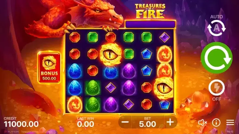 Treasures of Fire: Scatter Pays slot screenshot 1