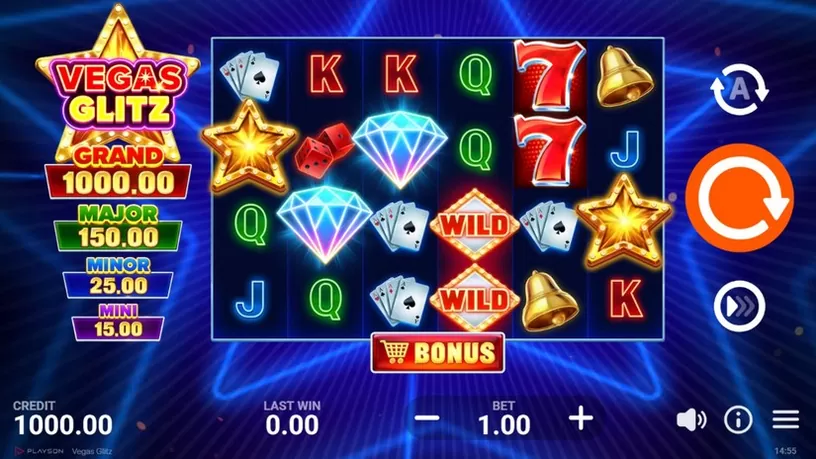 Vegas Glitz slot screenshot 1