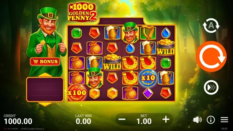 x1000 Golden Penny 2 slot screenshot 1