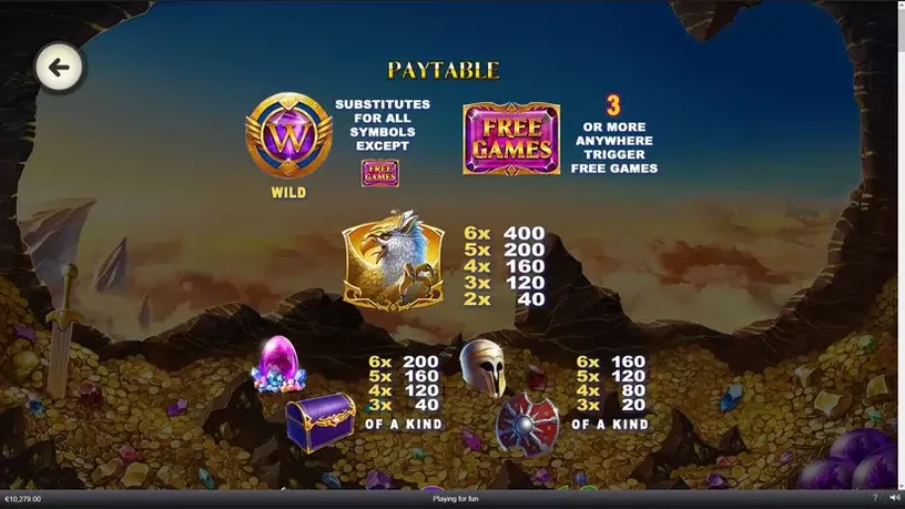 Age Of The Gods: Glorious Griffin slot screenshot 5