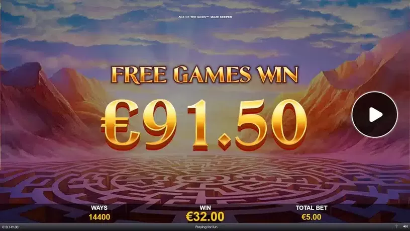 Age Of The Gods Maze Keeper slot screenshot 9