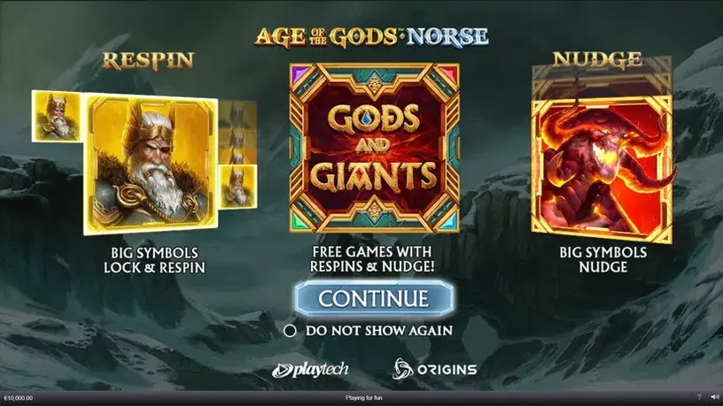 Age of the Gods Norse Gods and Giants slot screenshot 1
