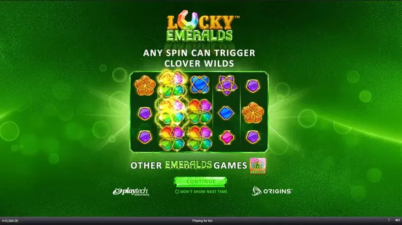 Lucky Emeralds slot screenshot 1