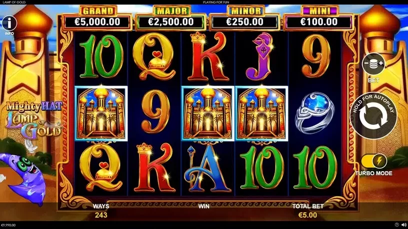 Mighty Hat Lamp Of Gold slot screenshot 3