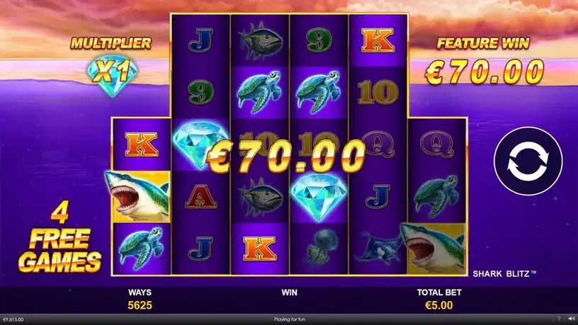 Shark Blitz slot screenshot 6
