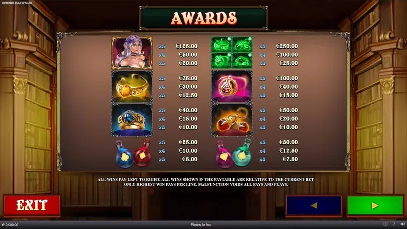 Sorcerer’s Guild Of Magic slot screenshot 5