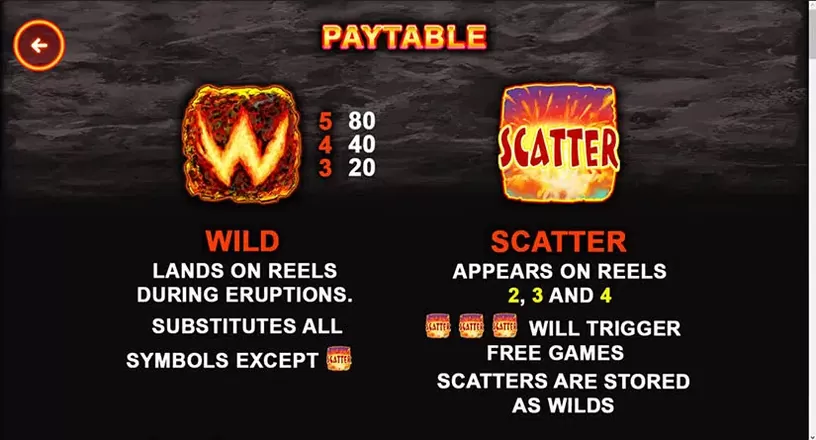 Wild Lava slot screenshot 6