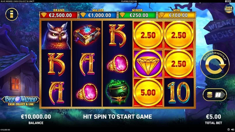 Blue Wizard Cash Collect & Link slot screenshot 1