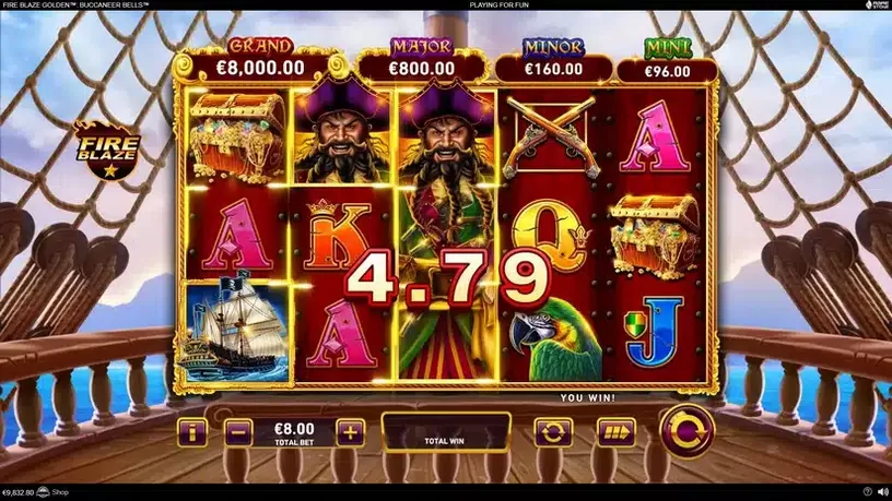 Buccaneer Bells Fire Blaze Golden slot screenshot 3