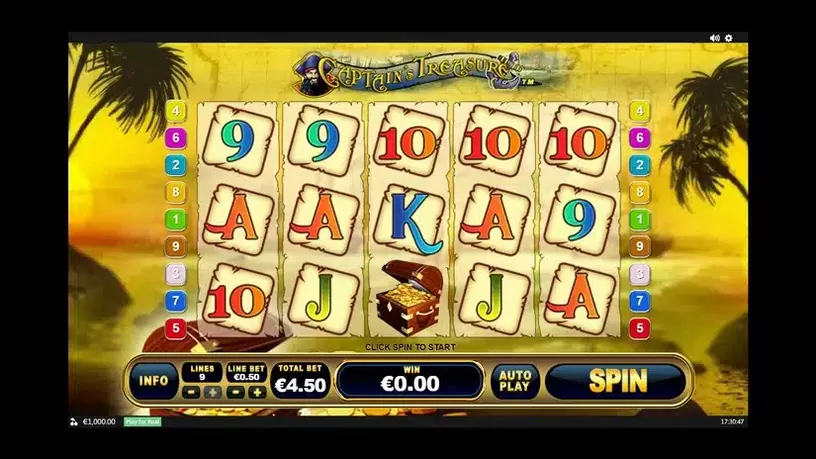 Captain’s Treasure slot screenshot 1